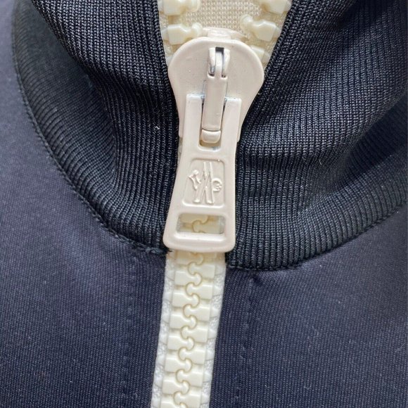 100% Auth NWT Moncler Zip Up Black Maglia Cardigan Men’s Sweatshirt Size Medium - Picture 8 of 11